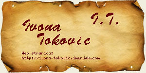Ivona Toković vizit kartica